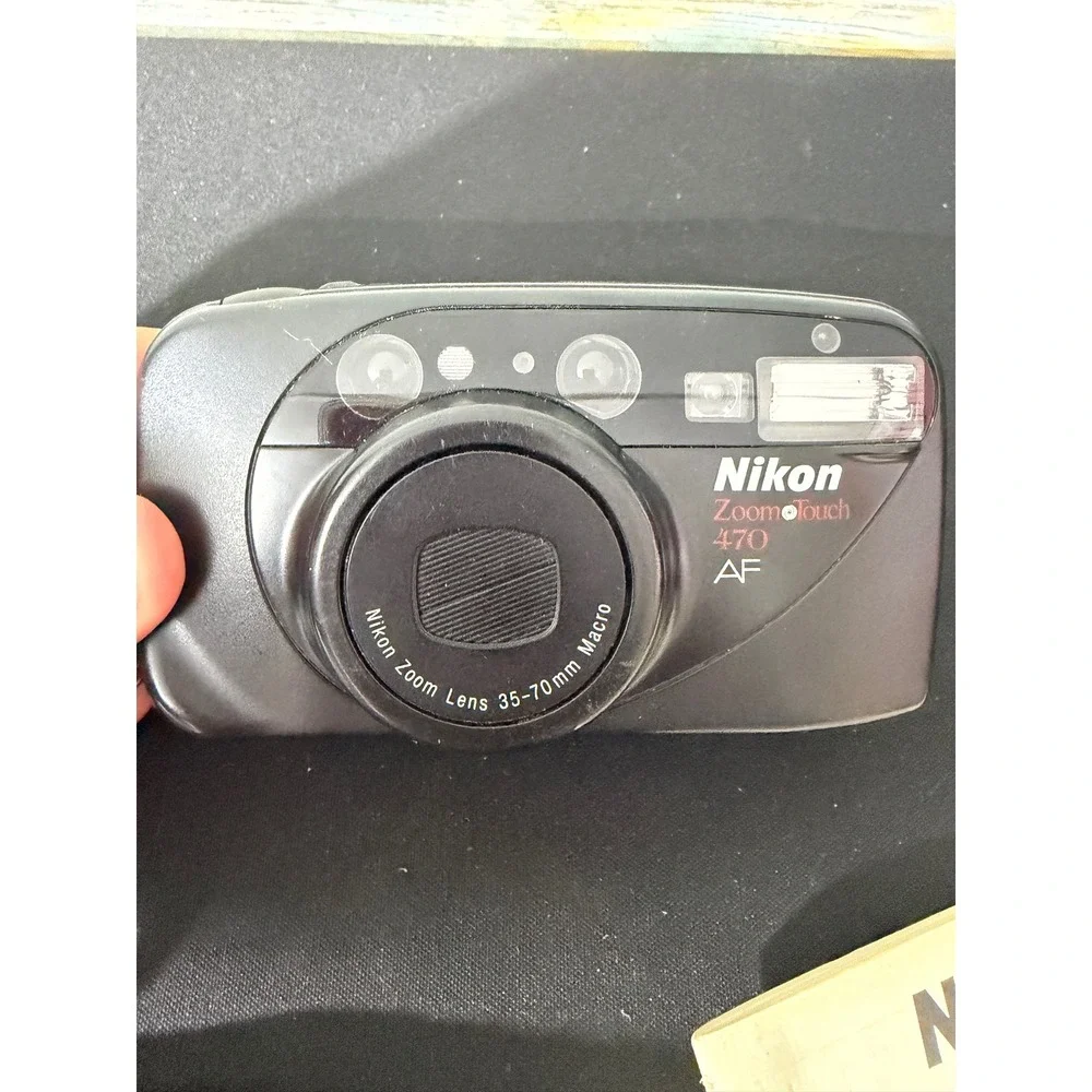 Nikon Zoom Touch‎ 470 AF 35mm Film Camera Black Excellent 35-70mm Macro Lens